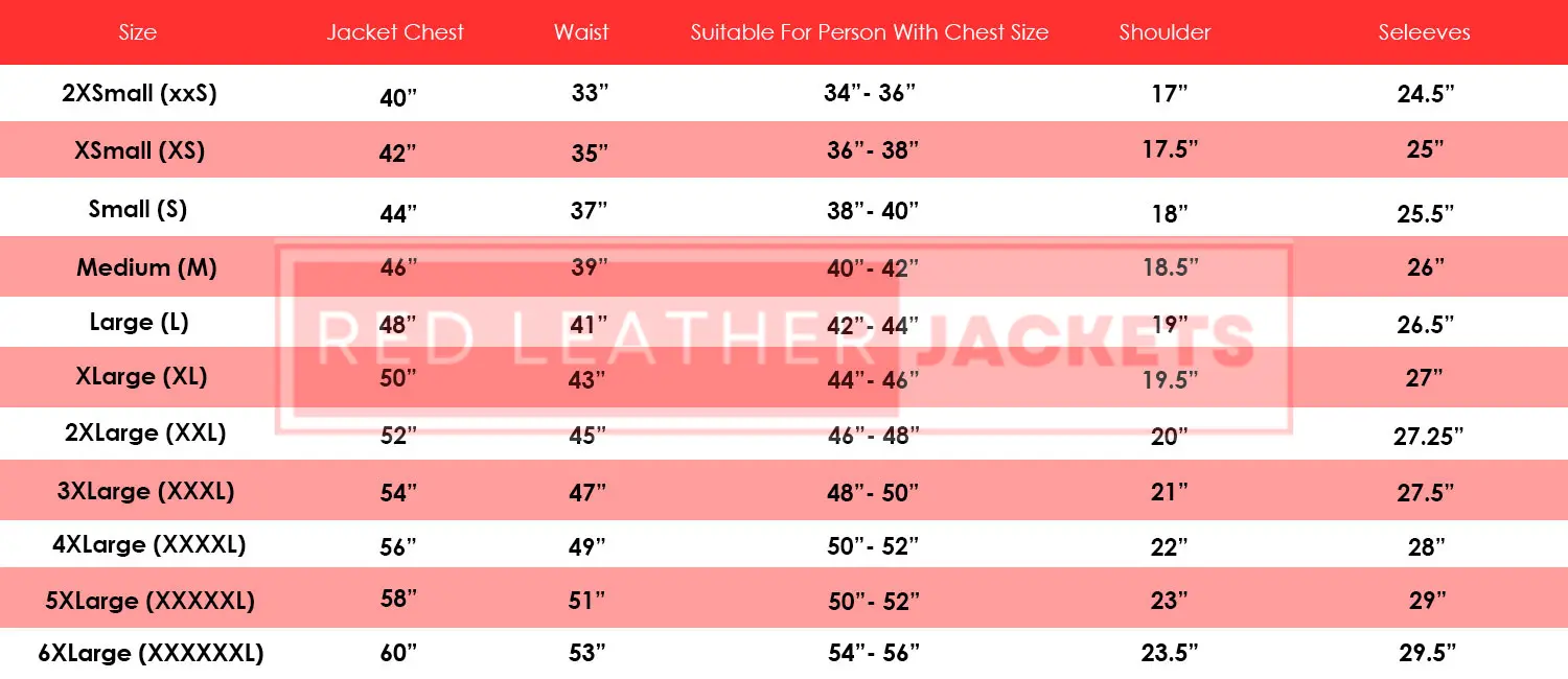 Men Size Chart