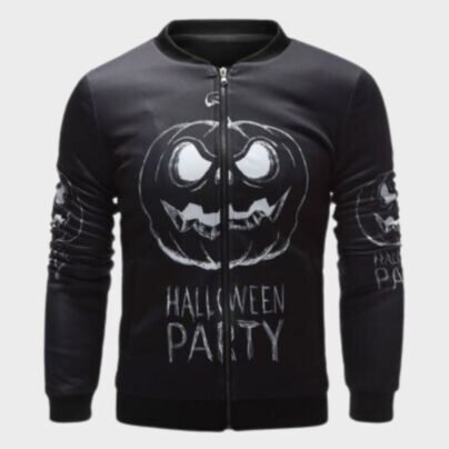 halloween-party-black-bomber-jacket